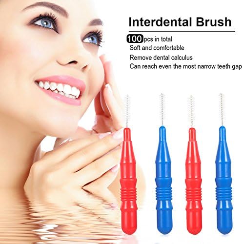 Interdental Slim Brush, Toothpick Tooth Flossing Head Oral Dental Hygiene Brush - 100 Count â€¦