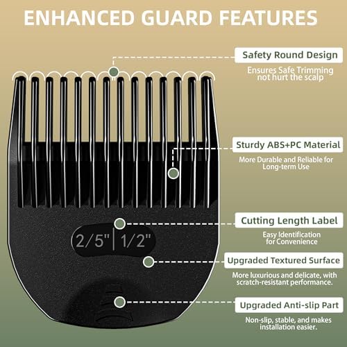 4 Professional Trimmer Guards Designed for Manscaped Lawn Mower 3.0, Waterproof Guide Combs Replacement with Organizer, 8 Cutting Lengths from 1/8" to 1/2" Fit The Lawn Mower 3.0 Groin Hair Trimmer