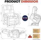 Power Lift Recliner Chair for Elderly People, Dual Motor Lift Chair with Vibration Massage and Heat, Lay Flat Recliner with Solid Wood Armrest, Standing Assistance Reclining, Chenille Fabric Gray