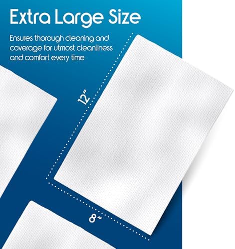 Inspire Adult Wet Wipes, Wash Cloths | Adult Wipes for Incontinence & Cleansing for Elderly, 8"x12" (200 count)