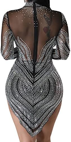 Women Sexy Birthday Dress Hot Drilling Process Sexy Dress Party Club Night Dress……