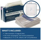 Universal 18 Gallon Heavy Duty Trash Compactor Bags, Single Pack, WX60X1, Fits 15 inch Compactors, Compatible with Kitchenaid, Kenmore, Whirlpool, GE Appliances and most 15 inch Garbage Cans