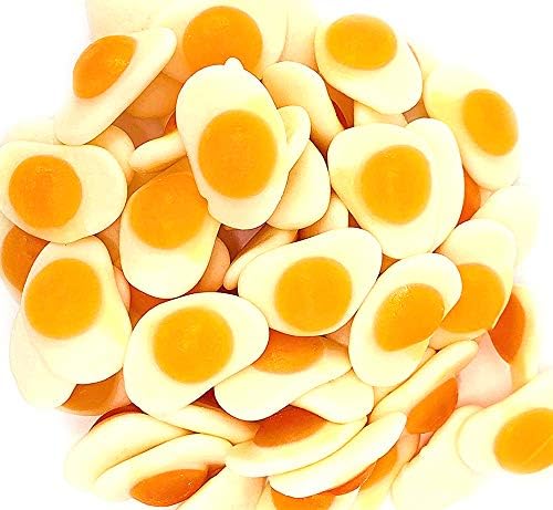 SweetGourmet Gummy Mini Fried Eggs Vanilla Flavored Candy Bulk | 1 Pound