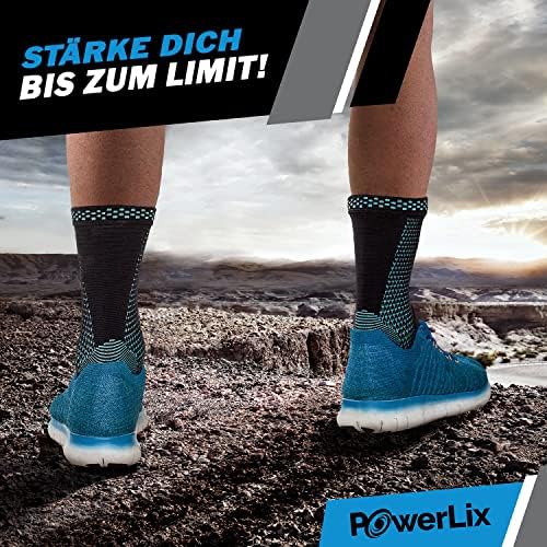 POWERLIX Legs Orthopedic Brace Compression Support Sleeve (Pair) for Swelling, Sprain, Plantar Fasciitis, Arthritis, Tendinitis