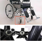 WORDFUN Solid Tires Front Wheel, Lightweight Casters, Front Castor Wheels, 2 Pcs, Replacement Wheels for Wheelchair Rollator, Wear-Resistant Wheel, Ball Bearings