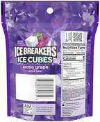 ICE BREAKERS Ice Cubes Arctic Grape Flavored Sugar Free Chewing Gum Pouch, 8.11 oz (100 Pieces)