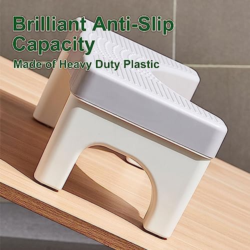 Toilet Stool Poop Stool for Squatting Posture, Portable Plastic Potty Stool for Adults & Kids, Non-Slip Bathroom Step with Patented Design, Ergonomic Toilet Stool Squat Adult