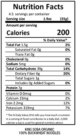 3-PACK, 100% Buckwheat Pasta Noodles, Organic & Gluten-Free- 1.65lbs/ 3 servings per package