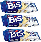 Lacta - Bis - White Chocolate Wafer - 4.44 Oz (PACK OF 03) | Wafer Recheado sabor Chocolate Branco - 126g