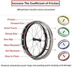 24in Non-Slip Wheelchair Push Rim Covers - Wear-Resistant Hand Push Covers for Rear Wheel - 1 Pair of Protective Accessory by Wheelchair Cover