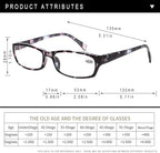 Kerecsen Reading Glasses 5 Pairs Fashion Ladies Readers Spring Hinge with Pattern Print Eyeglasses for Women (Mix Color -2, 1.50)