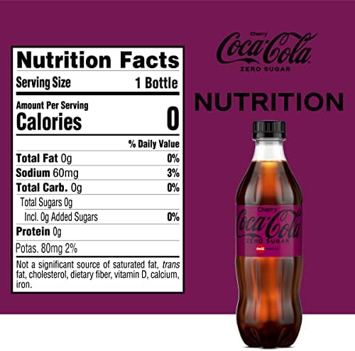 Coca-Cola Cherry Coke Zero Sugar | 16.9 fl oz | 12 Pack