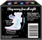 Whisper Ultra Night Sanitary Pads for Women, XXXL+ 8 Napkins
