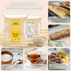 Rani Sesame Seeds Whole White, Hulled (Till) 28oz (800gm) ~ All Natural | Gluten Friendly | NON-GMO | Vegan | Indian Origin