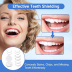 2 Pairs Teeth Covers with Top and Bottom Fake Dental for Broken or Missing Teeth Snap-On Confidence Smile Fake Dentures for Men Easy-to-Use Smile Enhancement Covers and Storage Box