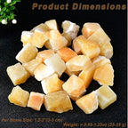 Erliway 1.25-2" Yellow Calcite Raw Stone and Healing Crystals, Natural Rough Stone for Tumbling, Cabbing, Fountain Rocks, Decoration, Raw Crystal and Healing Stones for Polishing, Wicca & Reiki