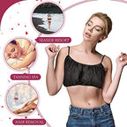100 Pieces Disposable Bras Disposable Brassieres Non-Woven Bra Beauty Black Brassieres for Sunless Spray Tan Spa Salon Top Garment Underwear