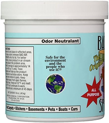 Bad Air Sponge Odor Neutralant Neutralizes and Absorbs Odors 14oz (Pack of 3)