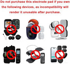 Tens Unit Wireless Electrode Pads, Replacement Electrode Pads with Standard 3.5mm Snap-on Connectors(4PCS/Set)(Black)