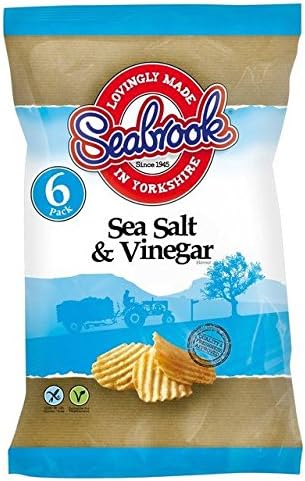 Seabrook Crinkle Cut Salt & Vinegar Crisps 25g x - 6 per pack