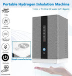 AquaGreen Hydrogen Water Inhalation Machine, 99.99% High Purity H2 Hydrogen Inhaler with 5 Nasal Cannula, Hydrogen-Rich Water Generator, 150ml/min SPE/PEM Ionizer for Home Car Travel (Cream)