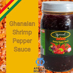 African Delights Julie's Special Shito,Ghana Shito with Fish Sauce & Spices,Premium Blend with Fish Paste, Shrimp Paste, and Hot Dried Pepper (32oz Hot)