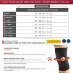OTC Knee Support, Encircling Stabilizer Pad, Neoprene, Black, Large