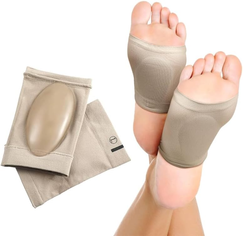 2Pcs Arch Support Foot Pad Cushion Soft Elastic Gel Silicone Forefoot Shoe Pad for Plantar Fasciitis Flat Foot Pain Relief Heel Spurs