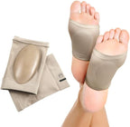 2Pcs Arch Support Foot Pad Cushion Soft Elastic Gel Silicone Forefoot Shoe Pad for Plantar Fasciitis Flat Foot Pain Relief Heel Spurs