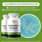 Lactobacillus Acidophilus Probiotic 240 Tablets (4 Month Supply) – Researched Strain LA85 – 3 Billion CFU – Digestive Health & Microbiome Support – GMP Certified (240, Lactobacillus Acidophilus)