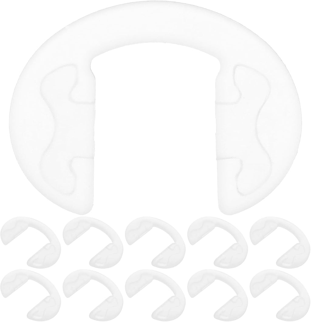 GLEAVI Silicone Nose Pads for Glasses 10Pcs Clear Anti-Slip Eyeglass Nose Cushions Soft Bridge Pads Replacement for Full Frame Glasses and Sunglasses Accessories