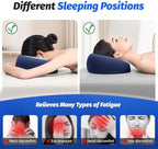 xiaomubiao Face Down Pillows for Massage Table, Massage Headrest for Bed, Face Pillow for Stomach Sleeping, BBL Pillow After Surgery Post Eye Surgery & Vitrectomy Recovery, Removable Cover Navy Blue