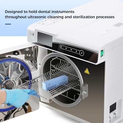 JMU Dental Instrument Sterilizat Case, Plastic Autoclavale Cassette Case, 1 Pack, Blue
