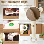 4 In 1 Multi-Purpose Jar Opener, Adjustable Can Opener, Lid Gripper & Bottle Opener For Seniors/Weak Hands, Fits Kitchen Jars, Bottles & Cans