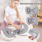 Chilling Home Pregnancy Pillow, Maternity Pillow for Pregnant Women, Pregnancy Pillows for Sleeping Portable, Pregnancy Wedge Pillow, Body Pillow Support for Back, Belly, Waist, Grey