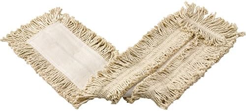 Rubbermaid Commercial Disposable Cut-End Cotton-Dust Mop, White, Heavy Duty Mop for Floor Cleaning Office/School/Stadium/Bathroom