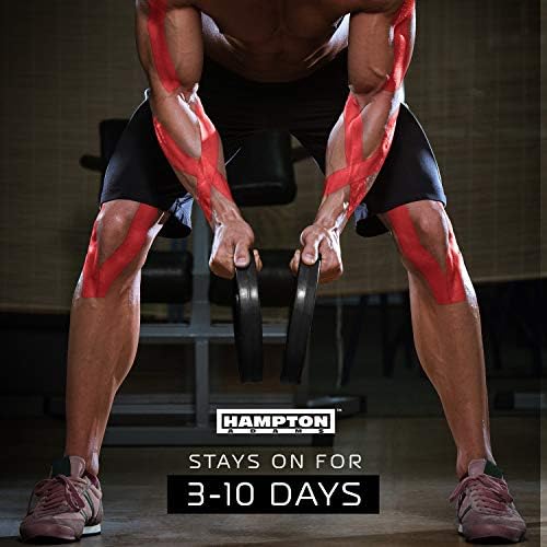 Hampton Adams | As Seen on Shark Tank | Elastic Kinesiology Tape (Bulk Roll) | 135ft Uncut | Supports & Protects Muscle Wrist Knee Shoulder Back Plantar Fasciitis | Waterproof Hypoallergenic