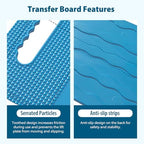 Transfer Board with Slide Sheet, FSA Eligible, Slide Assist Device for Transferring or Seniors from Wheelchair to Bed, Toilet, Tub, Car (Transfer Board + Slide Sheet（28"x28"）)