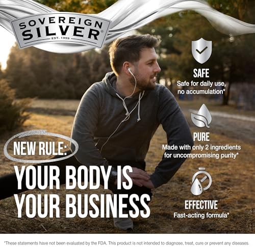 Sovereign Silver Immune Support, Colloidal Silver, Bio-Active Silver Hydrosol,10 ppm, Fine Mist Spray, 2 Fl Oz