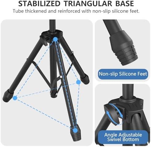Foldable IV Pole Stand, Portable Telescoping Floor Stand with 4 Hooks, Height Adjustable, Travel Infusion Pole for Home Care, Hospitals, Nursing Homes and When Traveling