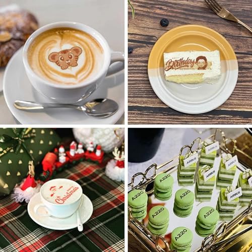 Handheld Food PrintPen & Edible Inkjet Printer Mini Coffee Latte Art Machine for Restaurants Bakeries Cafes Macaron DIY Design