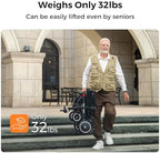 Lightweight Electric Wheelchair Foldable, Only 32 lbs, Small Power Wheelchair for Adults, Light Weight Electric Wheelchair with AI Safety System, Ideal for Travel/Indoor, Tight Turn, Up to 11 Miles