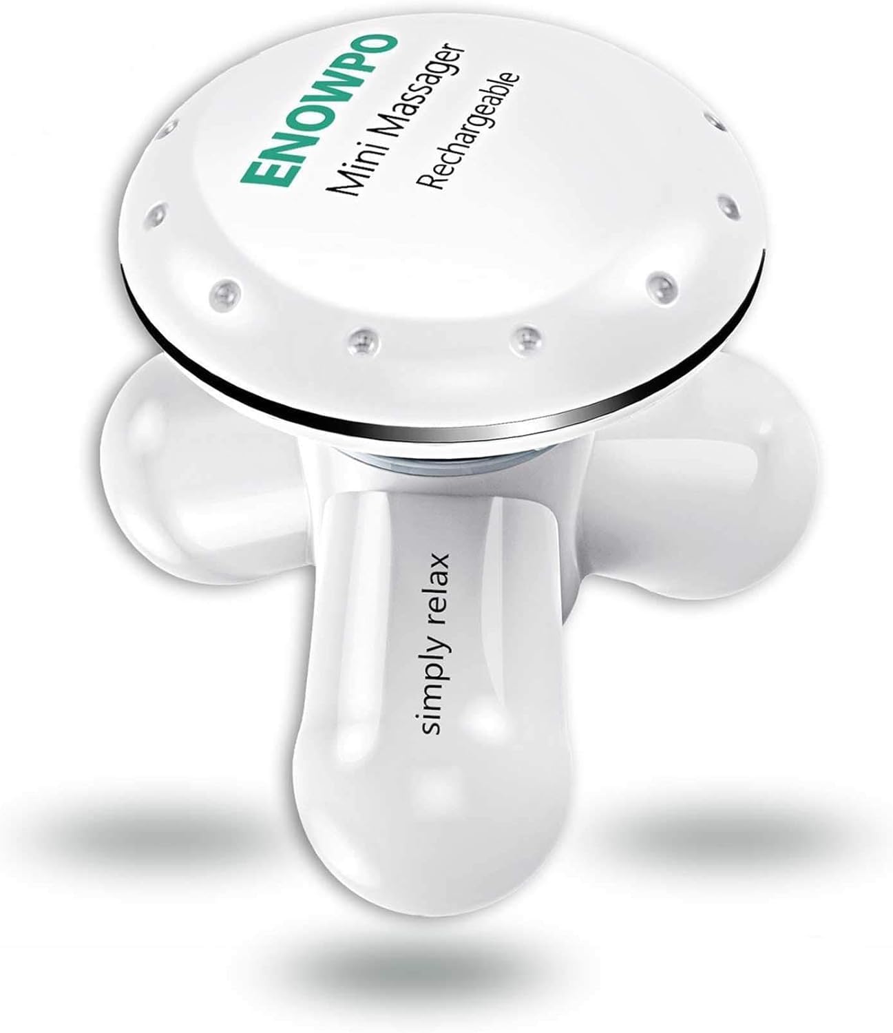 Handheld Mini Massager Hand Held Full Body Personal Massager Percussion Muscle Pain Relief for Neck, Back, Shoulder, Hand Massage Tools Cordless Massagers Vibrating-White