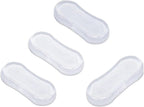 4Pcs Transparent Toilet Seat Bumper Set, Silicone Strong Adhesive Toilet Seats Lid Bumpers, Toilet Seat Buffers, Toilet Lid Rubber Pads for, Home, Hotel and Hospital Toilets