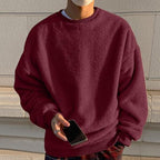 RTRDE Mens Fleece Sweatshirts, Long Sleeve Casual Workout Loose Fit Warm Crewneck Sweatshirt Pullover Tops, S-5XL