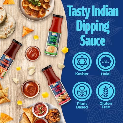 Ashoka Since 1932 | Tangy Pickle | Dipping & Wing Sauce | Kosher Certified | Gluten-Free | Gourmet Vegan Sauce with Mango, Chili & Garlic Blend | Pack of 2