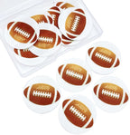 Rugby Wafer Cupcake Toppers, 48-Piece Set, Sports Themed Party Decorations