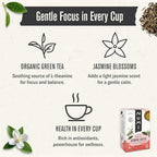 Numi Organic Green Tea with Jasmine, 54 Green Tea Bags Scented with Real Jasmine Flowers, Micro-Plastic Free Compostable Bags