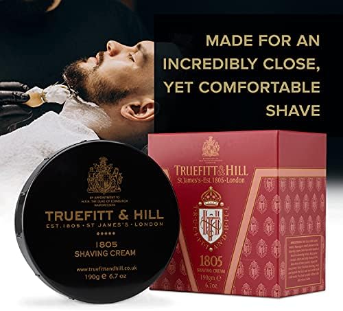 Truefitt & Hill 1805 Shave Cream Bowl for Men, Fresh Oceanic scent, 6.7 oz.