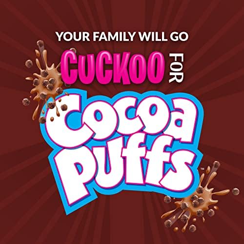 Cocoa Puffs, Chocolatey Breakfast Cereal, Made with Whole Grain, Family Size, 18.1 oz